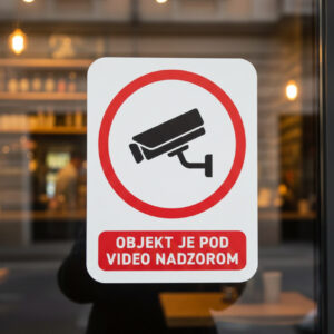 Obavijest o videonadzoru - 3D print srednji