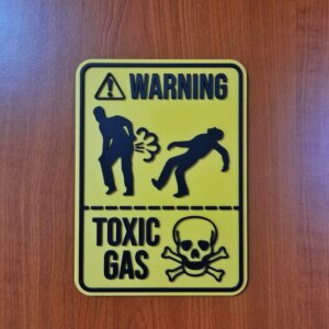 Upozorenje "Toxic Gas" - zidna dekoracija