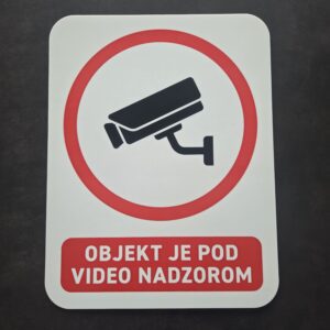 Obavijest o videonadzoru - 3D print veliki