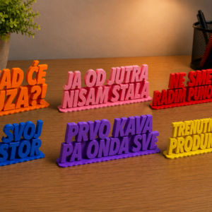 Dekorativna pločica s natpisom